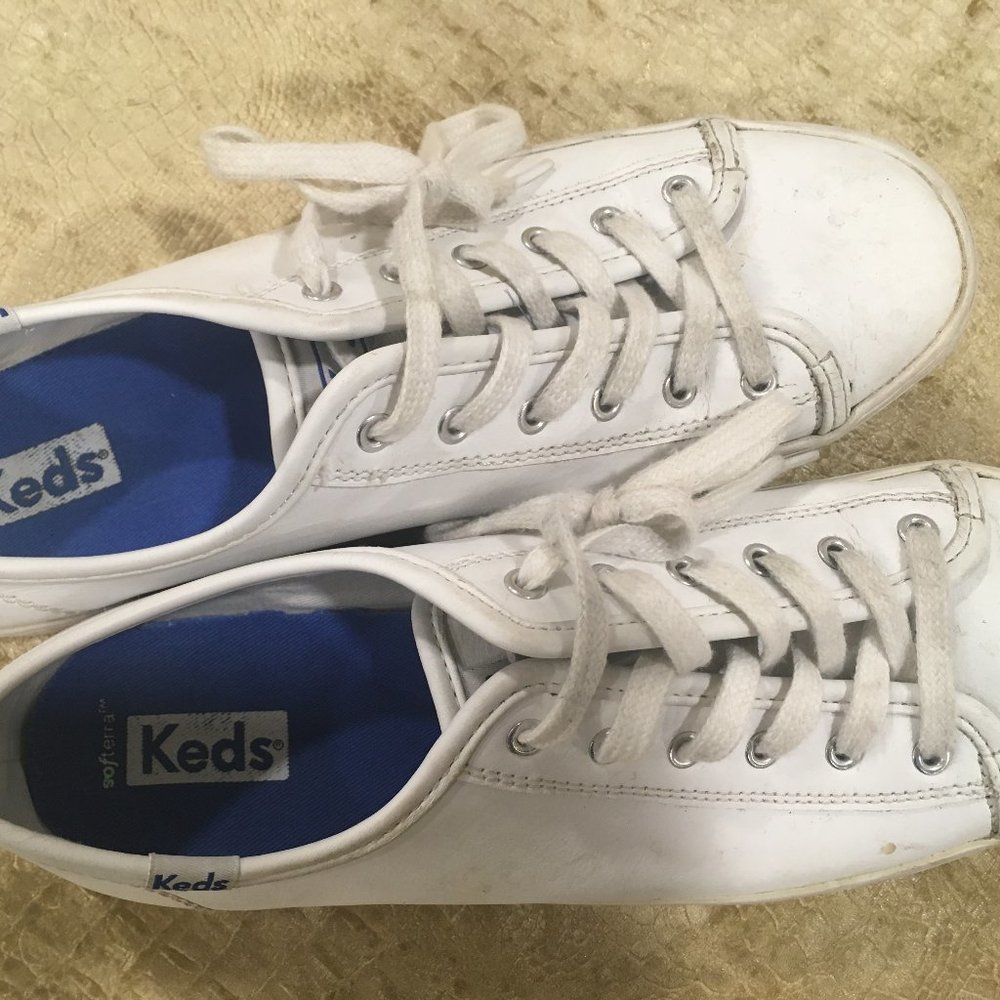 Keds white leather sneakers